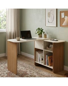 Escrivaninha Design Moderno para Home Office com Estrutura Resistente Cinamomo Off Nomad