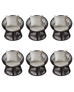 kit6poltronasestofadasolcomalmofadaemcor