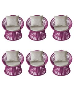 kit6poltronasestofadasolcomalmofadaemcor