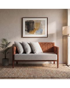 Namoradeira Design Diferenciado Confortavel para Sala Alaranjado Poesia
