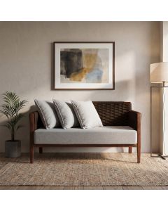 Namoradeira Classica Confortavel Ideal para Sala Marrom Poesia