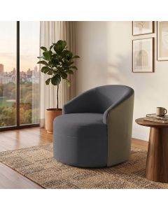 Poltrona Design Clean Confortavel para Ambientes Modernos Cinza Leticia