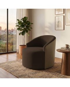Poltrona Elegante Conforto e Design Atemporal Marrom Leticia