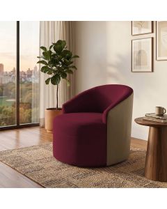 Poltrona Design Marcante Confortavel para Sala Vermelho Leticia