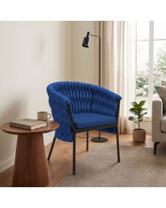 Poltrona Design Moderno Conforto e Elegancia Azul Remgui