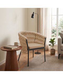 Poltrona Design Clean Conforto Superior e Versatil Bege Remgui