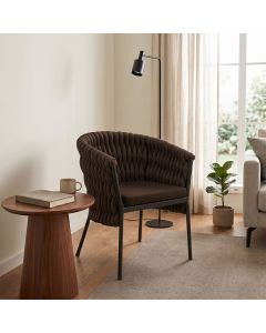 Poltrona Classica Confortavel Perfeita para Sala de Estar Marrom Remgui